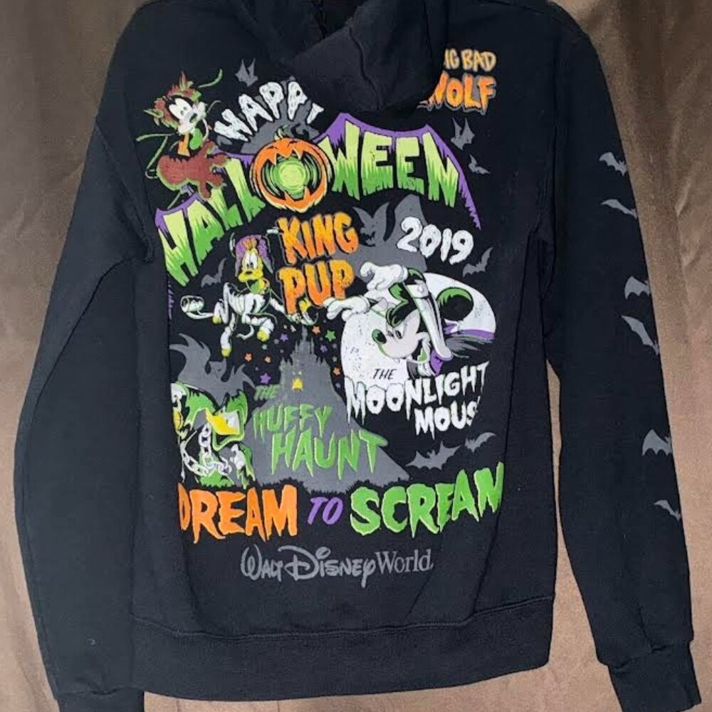 Disney Parks | 2019 Prepared to be Scared Halloween Zip-Up Hoodie Jacket Size S
